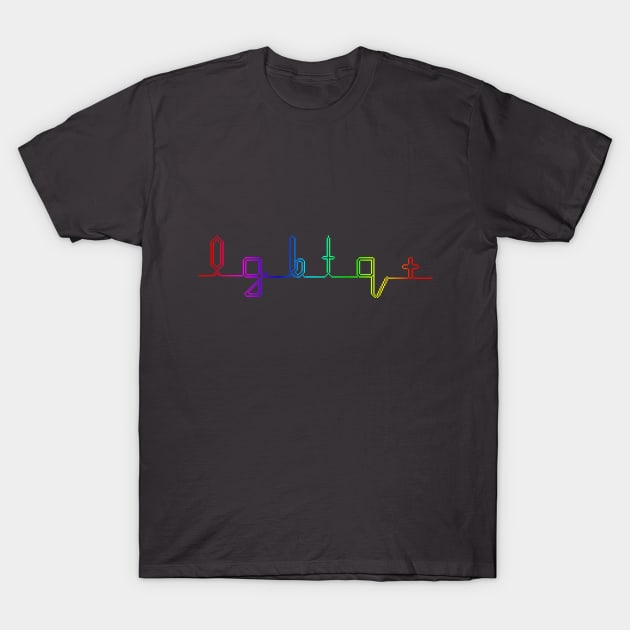 LGBTQ+ Heartbeat T-Shirt by nochi